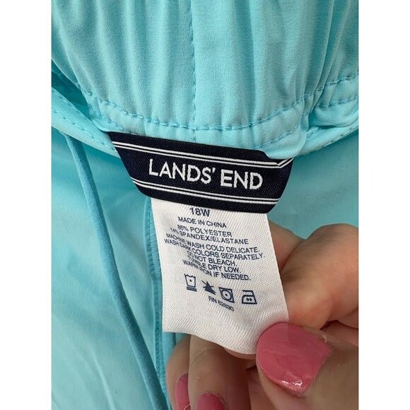 Lands' End Women's 5" Swim Board Shorts Robin's Egg Blue Plus Size 18W - Picture 3 of 6